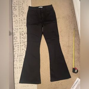 Elizabeth and James Black Wide Leg Flare Jeans